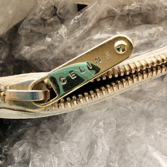 CELINE handbags Boogie Bag white leather gold hardware Authentic GUC - Picture 11 of 14